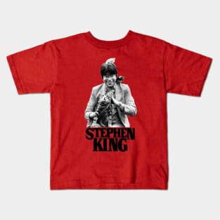 A young Stephen King covered in cats. Kids T-Shirt